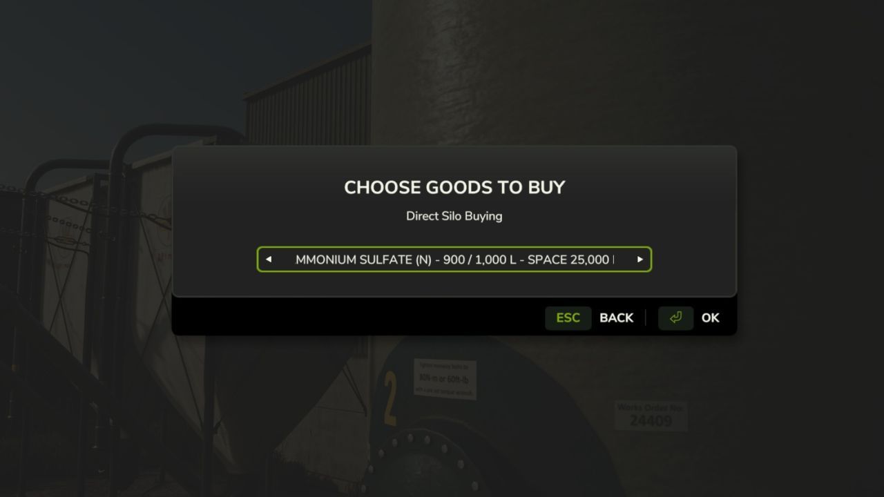 Direct Silo Buying for Farming Simulator 25