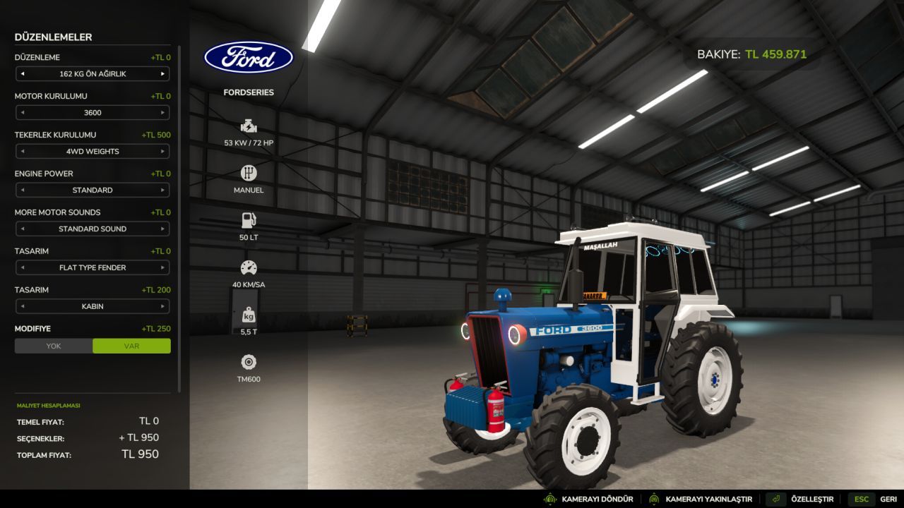 Трактор Ford 2000-3000 Series для Farming Simulator 25