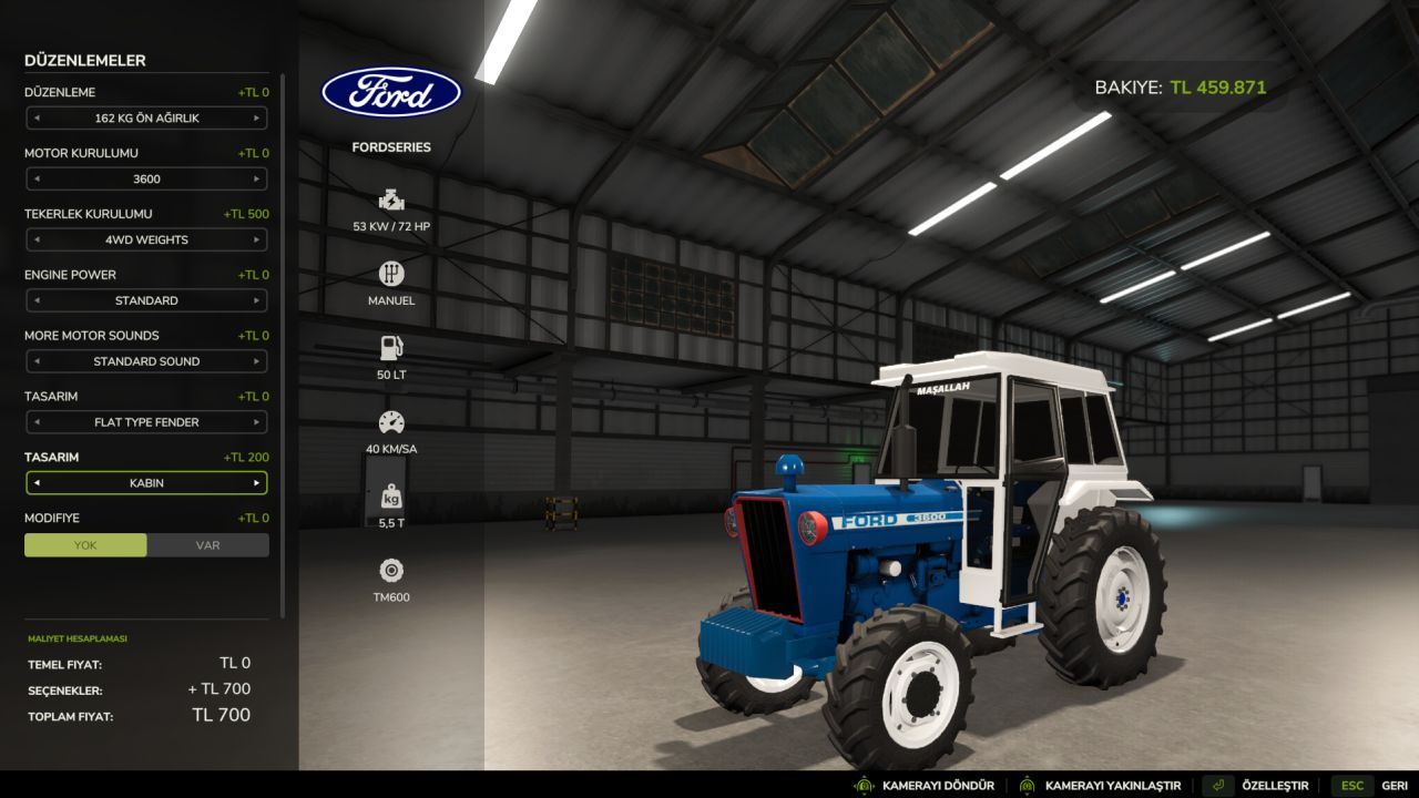 Трактор Ford 2000-3000 Series для Farming Simulator 25