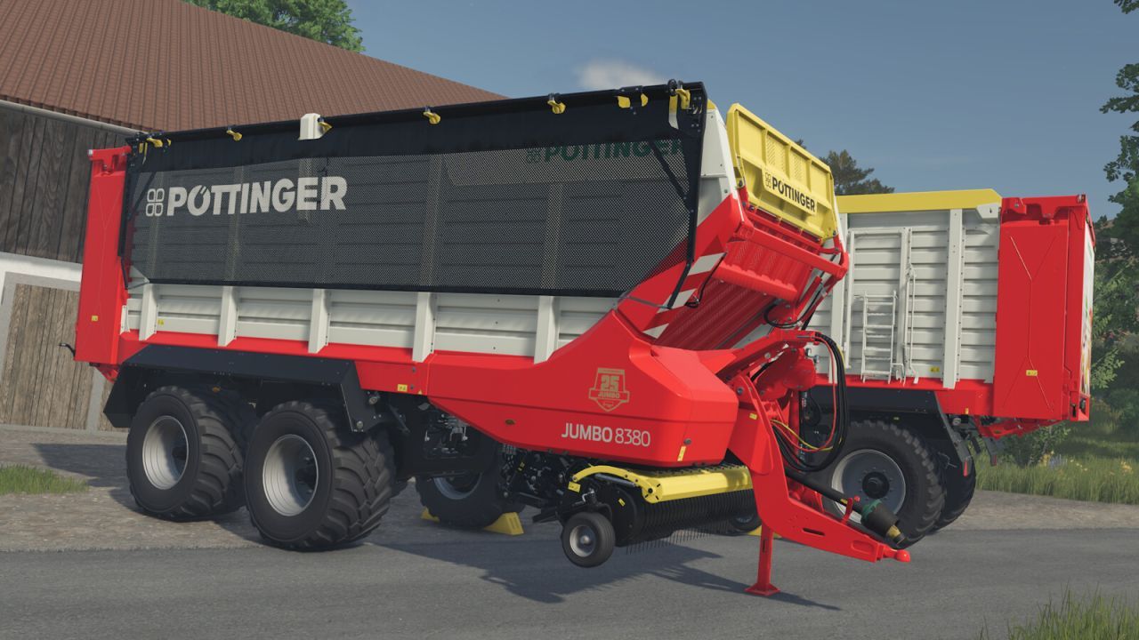 Ефективний Кормозбиральний Причіп Pöttinger Jumbo 8380 DB для Farming Simulator 25
