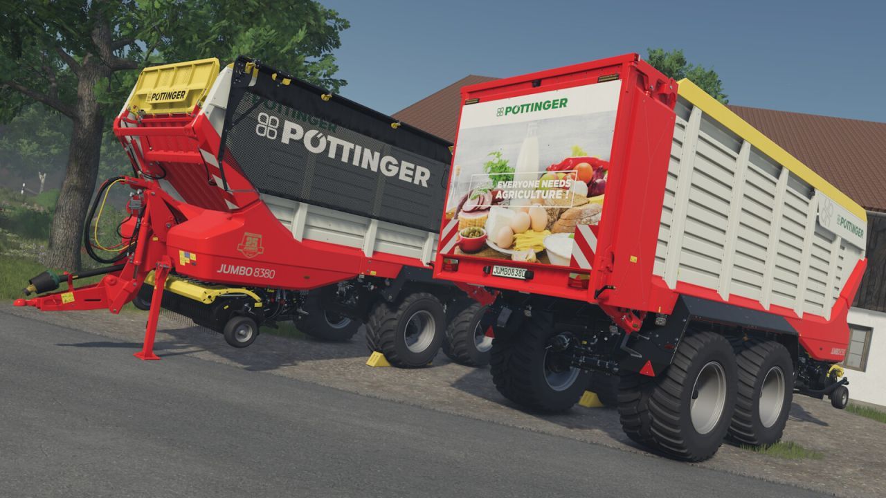 Ефективний Кормозбиральний Причіп Pöttinger Jumbo 8380 DB для Farming Simulator 25