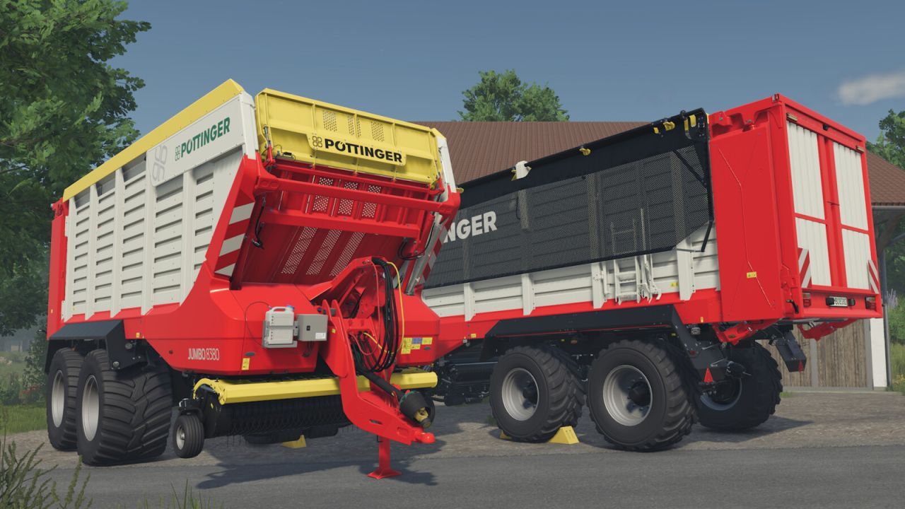 Ефективний Кормозбиральний Причіп Pöttinger Jumbo 8380 DB для Farming Simulator 25
