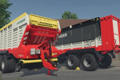 Ефективний Кормозбиральний Причіп Pöttinger Jumbo 8380 DB для Farming Simulator 25 — 4