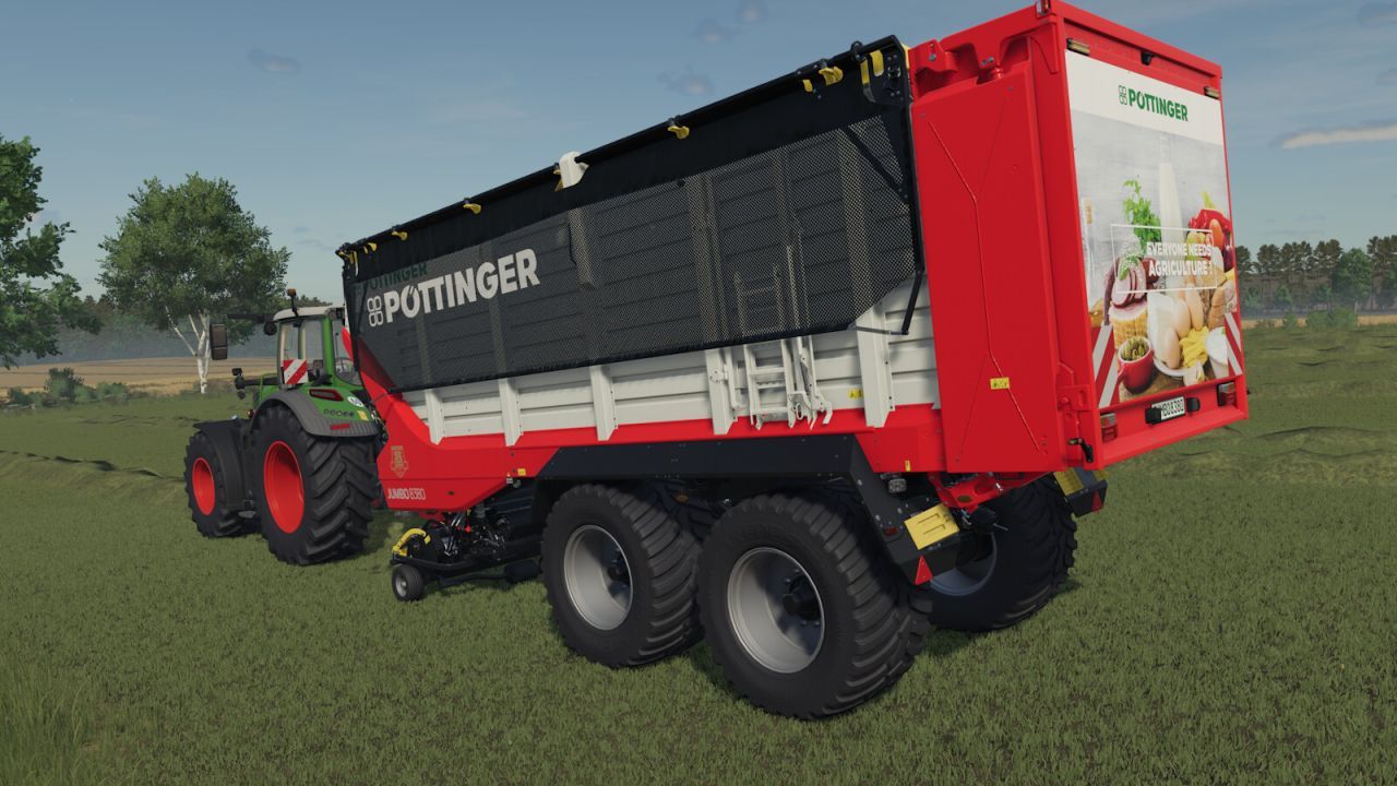 Ефективний Кормозбиральний Причіп Pöttinger Jumbo 8380 DB для Farming Simulator 25