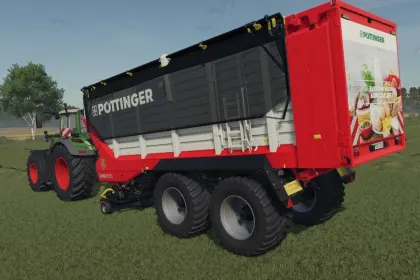 Ефективний Кормозбиральний Причіп Pöttinger Jumbo 8380 DB для Farming Simulator 25 — 5
