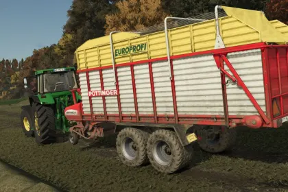 Вагон-збирач силосу Pöttinger Europrofi 5000L для Farming Simulator 25 — 3