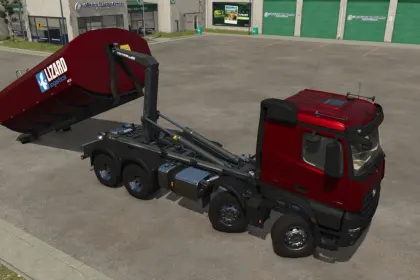 Паливна/цистернова платформа з гаком Lizard HT75 Hooklift Tanker для Farming Simulator 25 — 2