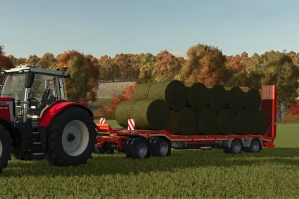 Навантажувач причеп балоавтомат Lowloader Bale Autoload Pack для Farming Simulator 25