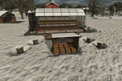 Сховище/сараї для бджолиних медових палеток для Farming Simulator 25 — 3
