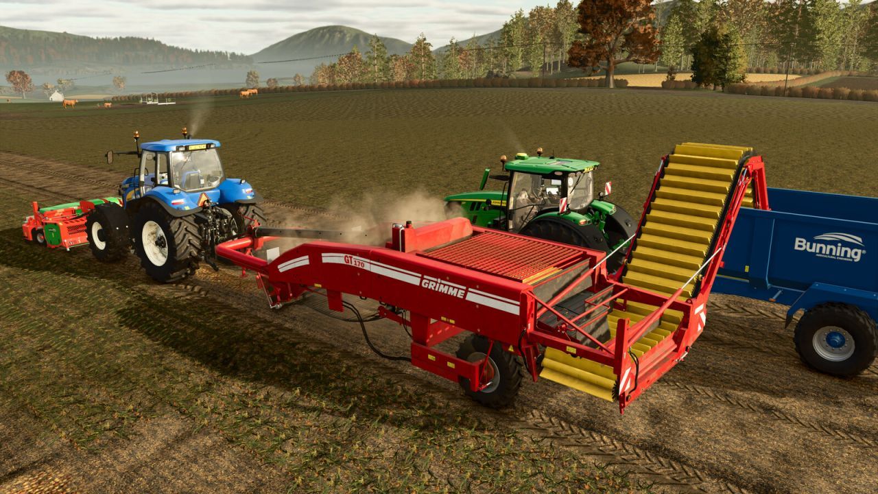 Effektives Set GRIMME GT170 und KS75-2/4 zur Kartoffelernte in Farming Simulator 25