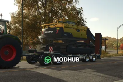Низькорамний причіп Lowloader Bale Autoload Pack V1.0 для FS25 — 3
