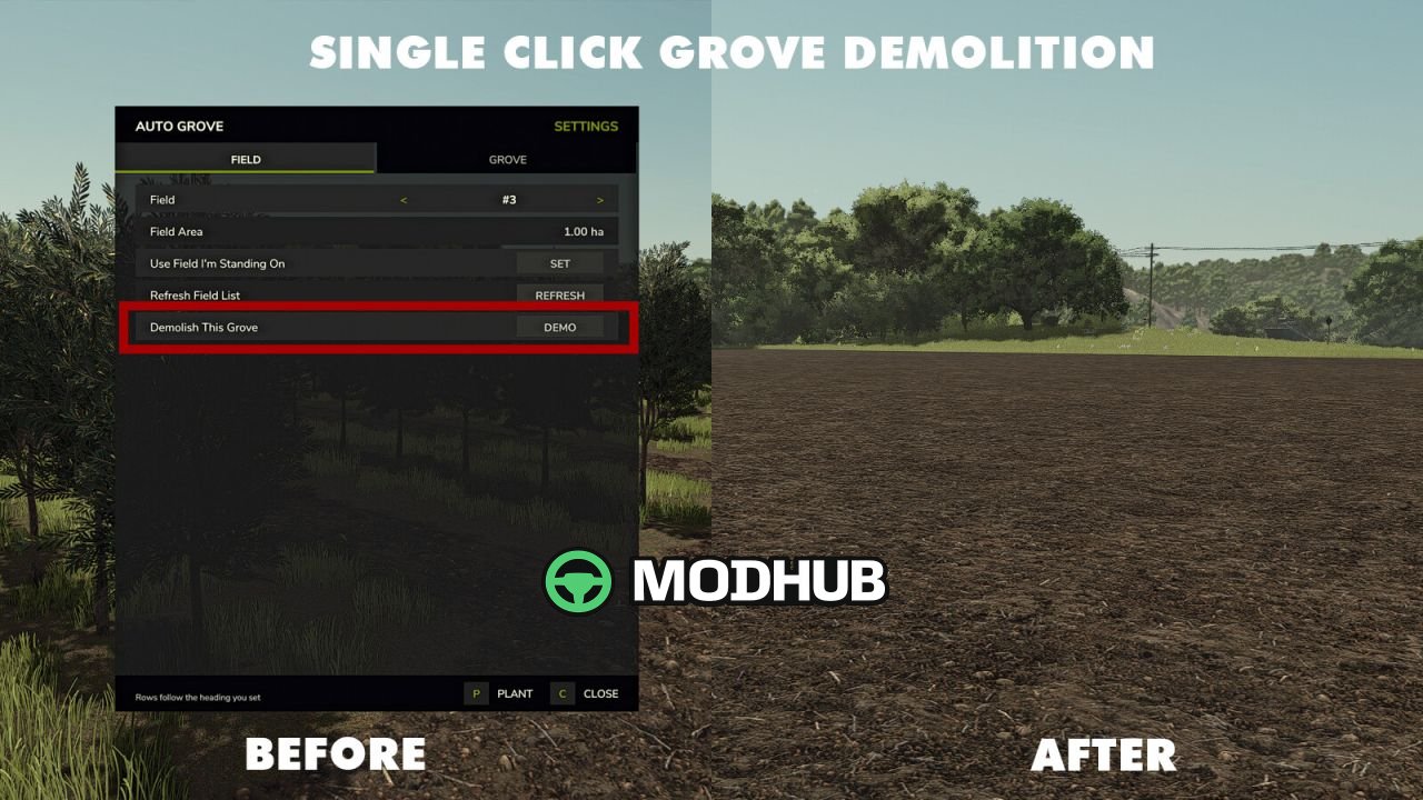 Скрипт Auto Grove V1.0 для FS25