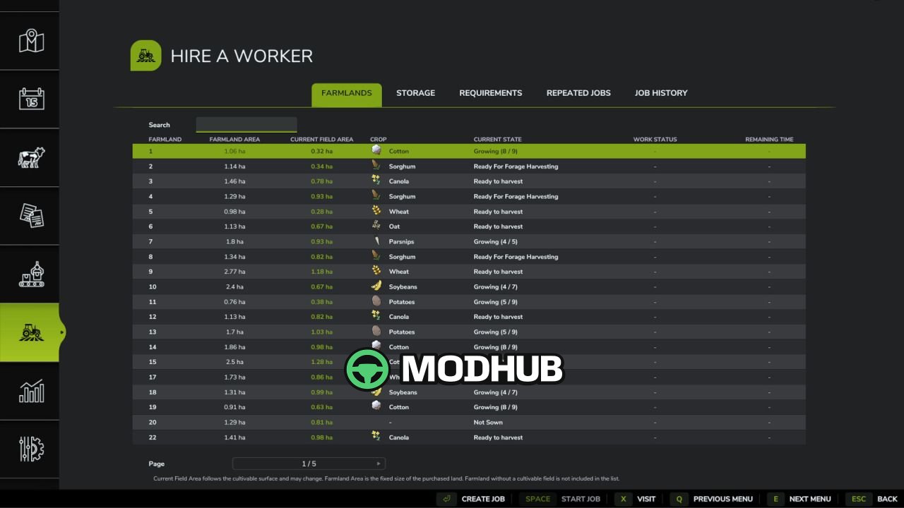 Скрипт Hire A Worker V1.0 для FS25