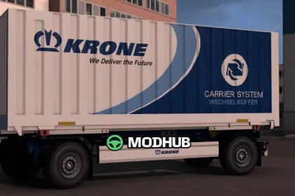 Причіп Krone Profi Box Carrier Pack v1.6.5.4 для ETS2 — 2