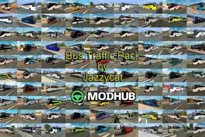 Пак трафіку автобусів Jazzycat v18.2.1 для ETS2 — 2