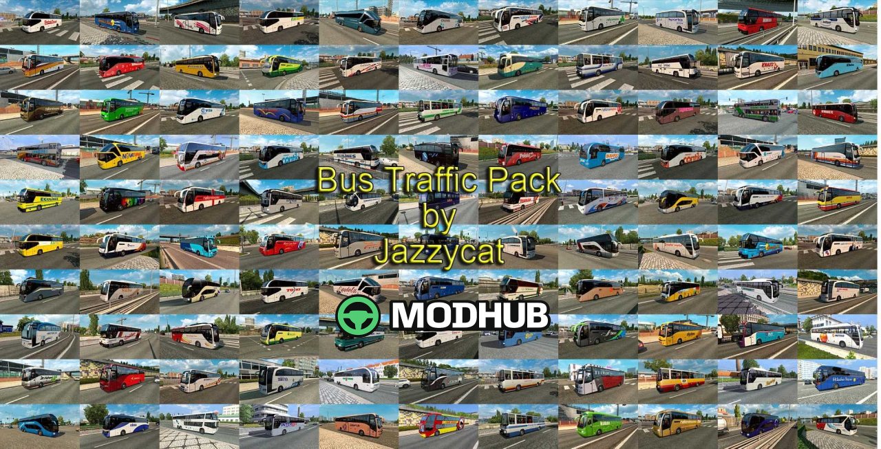 Пак трафіку автобусів Jazzycat v18.2.1 для ETS2