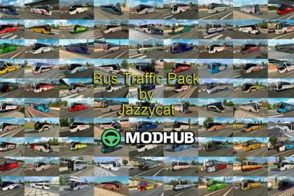 Пак трафіку автобусів Jazzycat v18.2.1 для ETS2 — 3