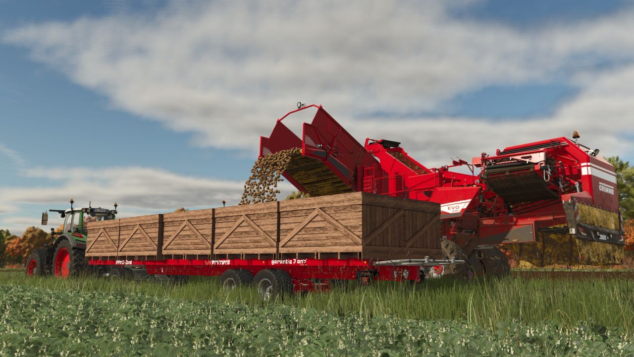 Efektywny Box Tipper dla FS25 + Skrzynia Warzywna 4000 l dla Ładowarek