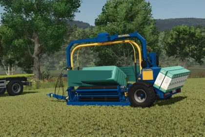 Effizienter Pressenwickler Krone BigPack 1270 VC + Wickler Göweil G4010 für FS25 — 3