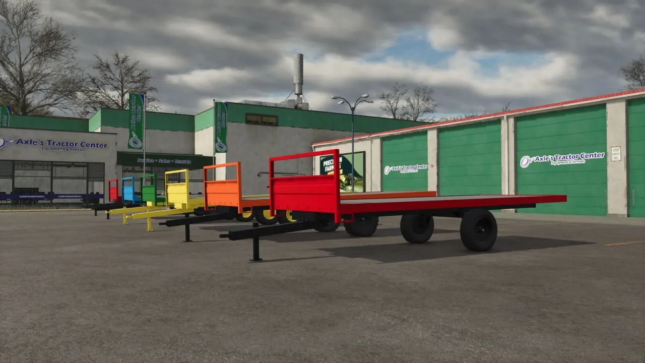 Практичний Flatbed Trailer — Універсальний Платформний Причіп для Перевезень у FS25
