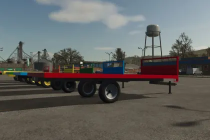 Практичний Flatbed Trailer — Універсальний Платформний Причіп для Перевезень у FS25 — 2