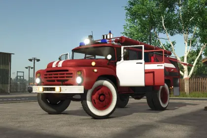 Пожежний автомобіль ZIL-131 Fire Truck для Farming Simulator 25
