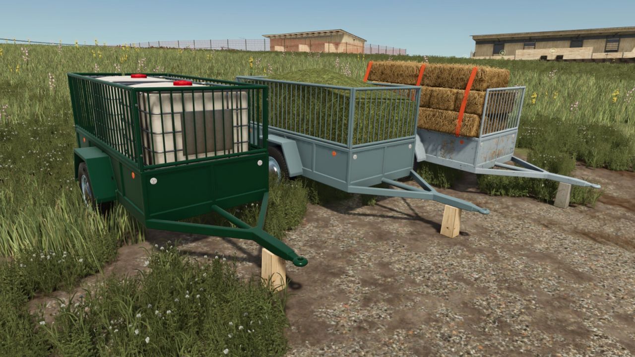 Efektywny Przyczep One Axle Trailer do FS25 — Kompaktowy i Pojemny - Zrzuty ekranu