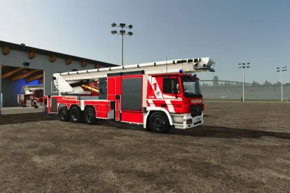 Пожежний автокран BF Mittelberg з карданною секцією для Farming Simulator 25