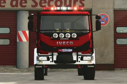Пожежний вантажний автомобіль Iveco Eurocargo 150-320 GBA для Farming Simulator 25