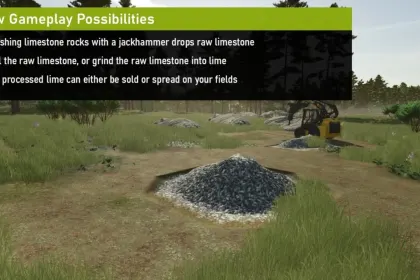 Руйнівні Вапнякові Скелі Limestone Rocks — Декор і Видобуток Вапняку у FS25 — 1