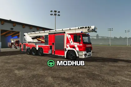 Пожежний причіп-автомобіль BF Mittelberg Articulated Fire Truck V1.0 для FS25