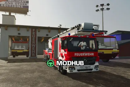 Пожежний причіп-автомобіль BF Mittelberg Articulated Fire Truck V1.0 для FS25 — 2