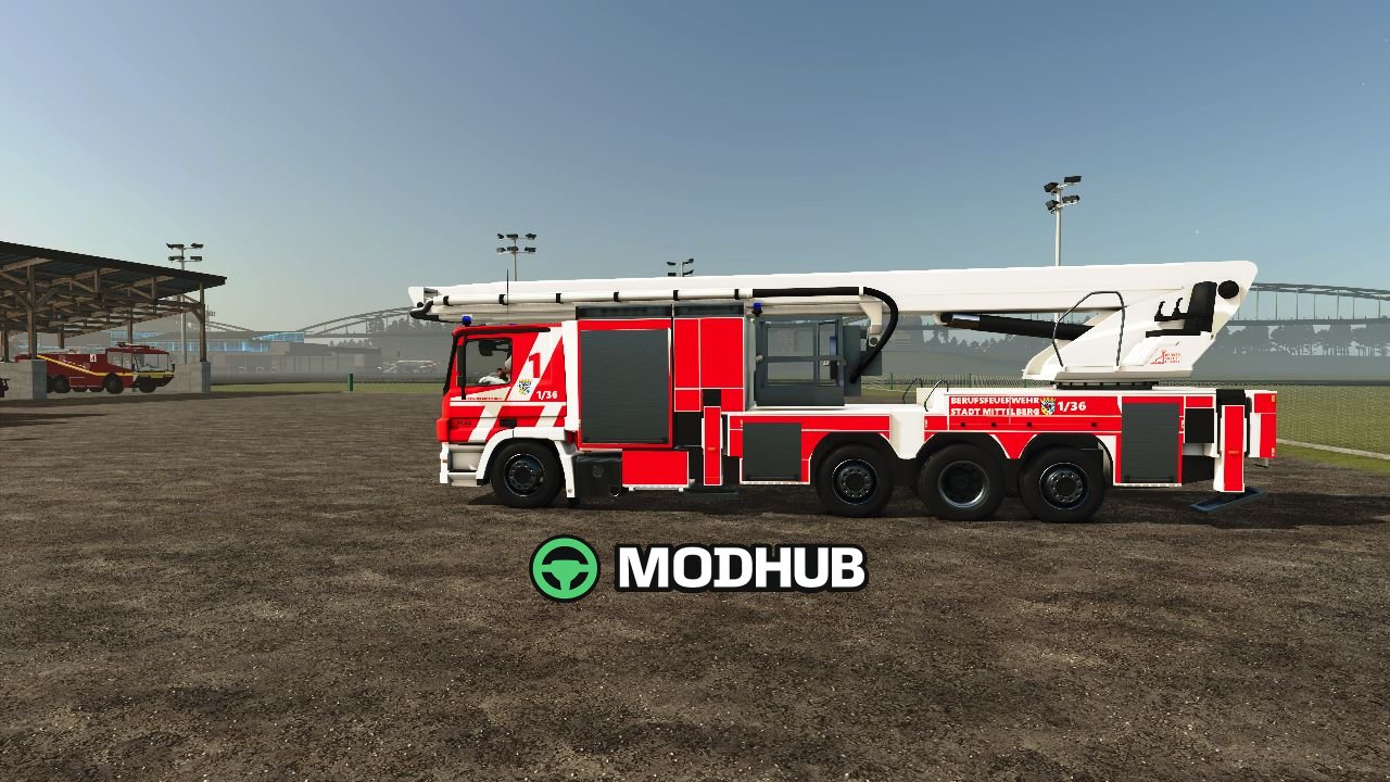 Пожежний причіп-автомобіль BF Mittelberg Articulated Fire Truck V1.0 для FS25