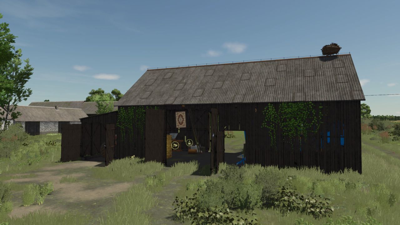 Atmosferyczna Polska Stodoła Polish Old Barn do Przechowywania Sprzętu i Plonów w FS25