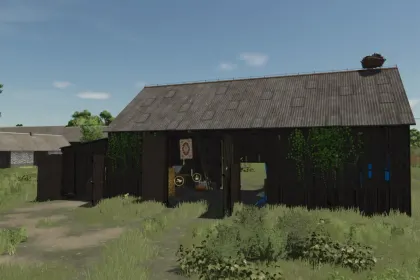 Атмосферний Польський Амбар Polish Old Barn для Зберігання Техніки та Урожаю в FS25 — 1