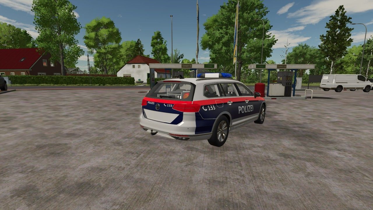 Volkswagen Passat B8 2015 Austrian Police для Farming Simulator 25