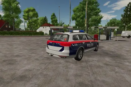 Volkswagen Passat B8 2015 Austrian Police для Farming Simulator 25 — 2