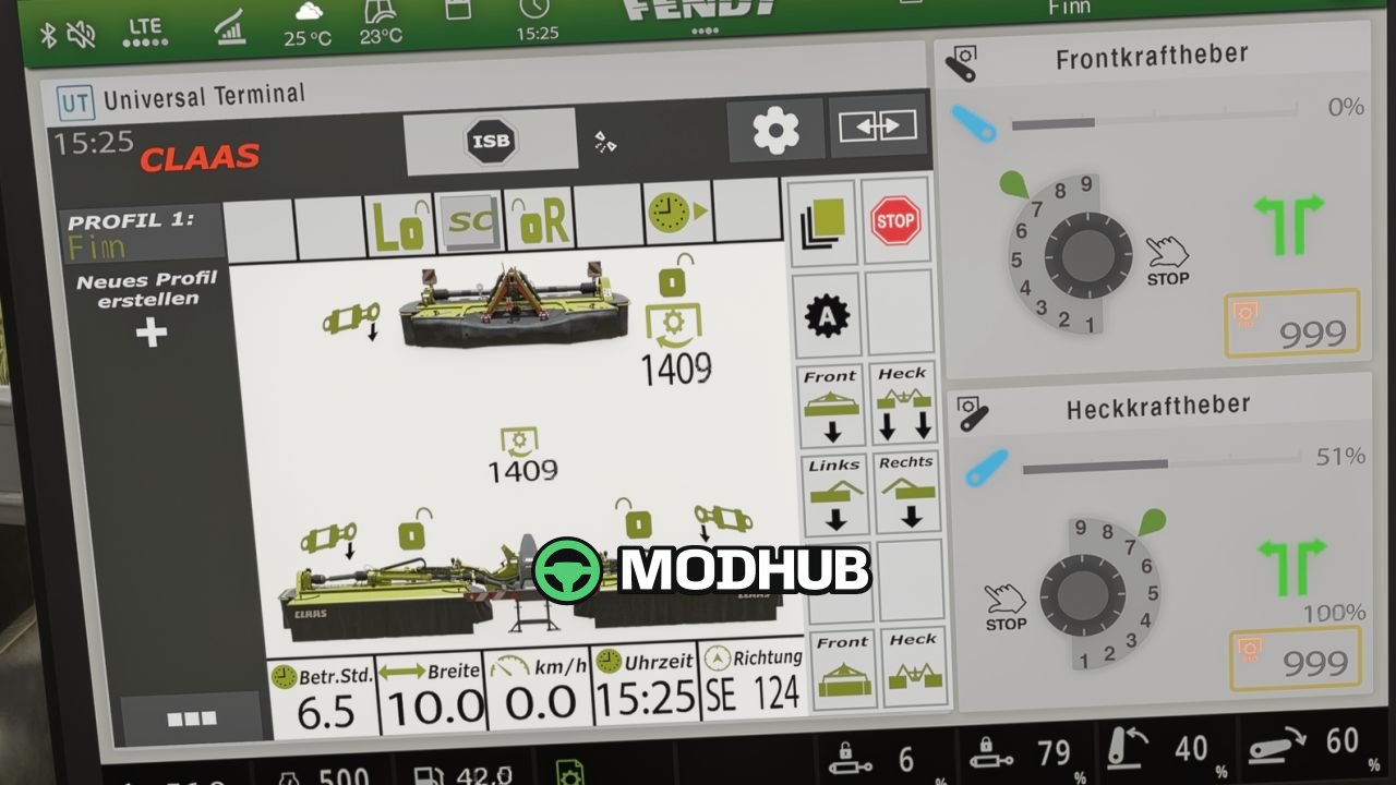 Екран Claas Disco isoBUS (Prefab) V1.0.0.1 для FS25