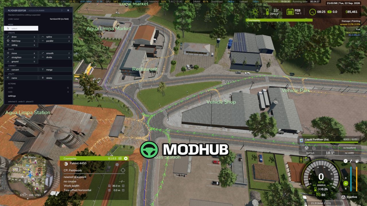 AutoDrive Fazenda Agua Limpa V1.0 для FS25