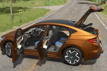 Moderner Elektro-Crossover Skoda Enyaq Coupé Plus — Maximum an Realismus für FS25 — 5