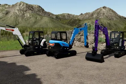 Екскаватор-навантажувач Bobcat E60 для Farming Simulator 25 — 2