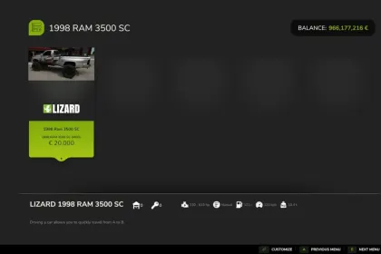 Автомобіль Dodge RAM 3500 SC 1998 для Farming Simulator 25 — 2