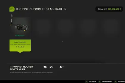 Змінний причіп (хакліфт) Hooklift для Farming Simulator 25 — 3