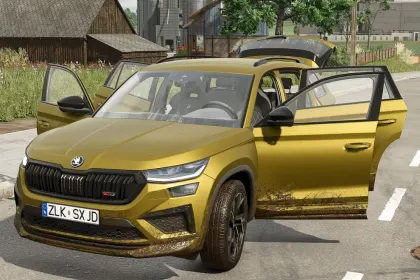 Спортивний Позашляховик Skoda Kodiaq RS Plus для Farming Simulator 25 — Реалістичні Анімації та Керування