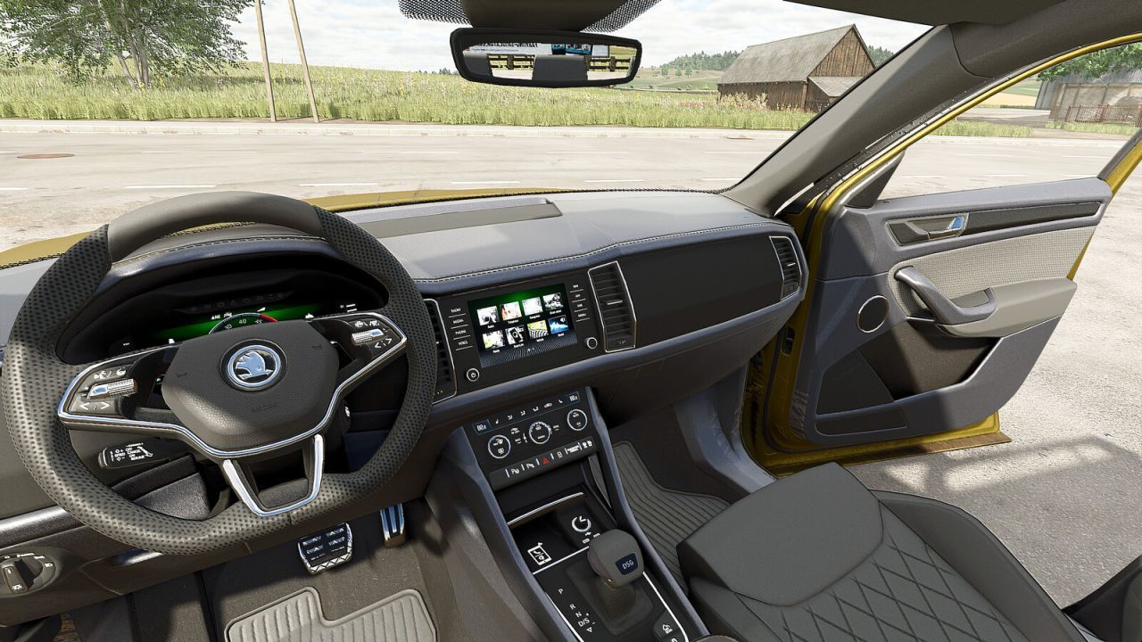 Sport SUV Skoda Kodiaq RS Plus for Farming Simulator 25 — Realistic Animations and Control