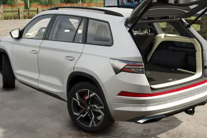 Спортивний Позашляховик Skoda Kodiaq RS Plus для Farming Simulator 25 — Реалістичні Анімації та Керування