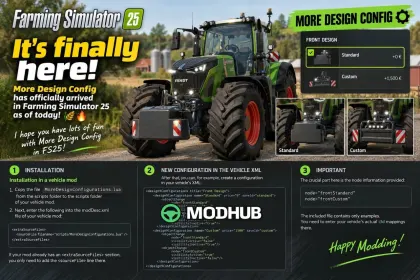 Скрипт More Design Config v1.0 для FS25