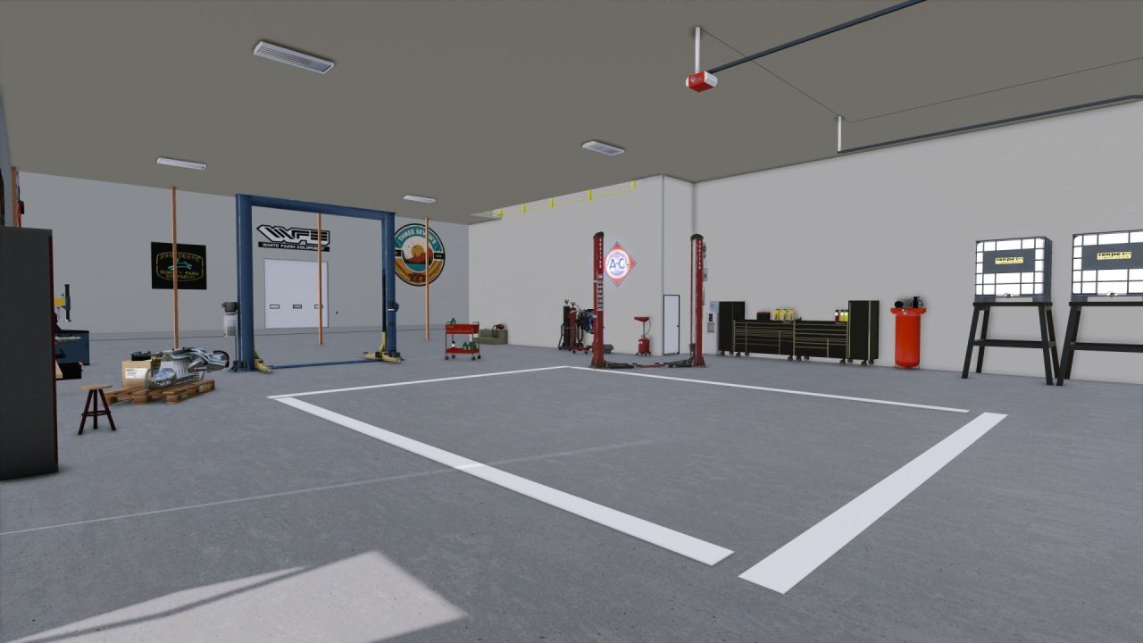 Майстерня та складський ангар Large Work Shop & Storage Facility для Farming Simulator 25