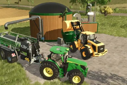 Modern Biogas Plant Wood-Biogas for Economical Farm in FS25