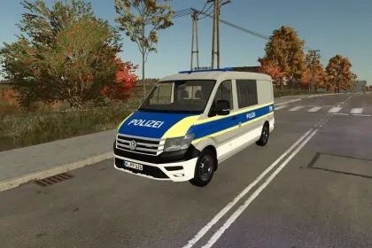 Автомобіль Volkswagen Crafter Police Neutral для Farming Simulator 25
